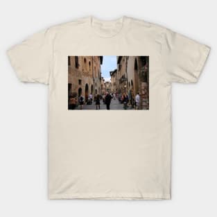 Streets of San Gimignano, Tuscany T-Shirt